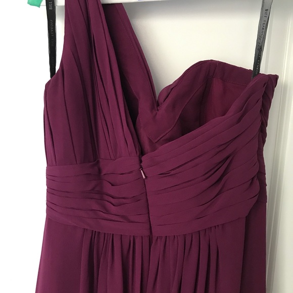 Bill Levkoff style #1128 bridesmaid dress, wine - Picture 4 of 8